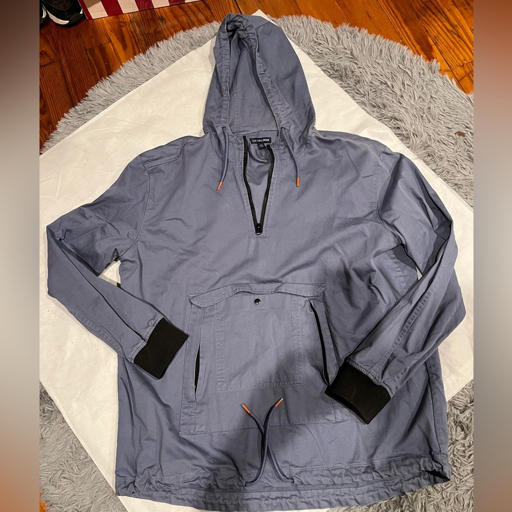 Men’s JACKTHREADS Blue Cotton Pullover Hoodie Sz XL